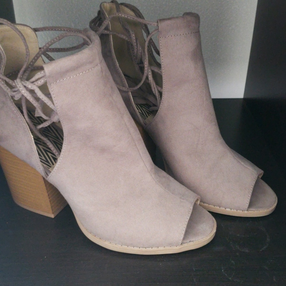 Cream boots